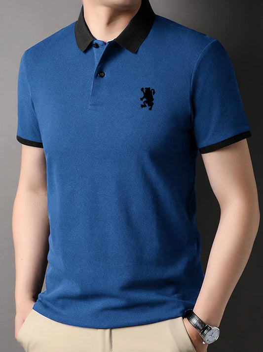 Men's Left Chest Embroidered Logo Premium Cotton Polo