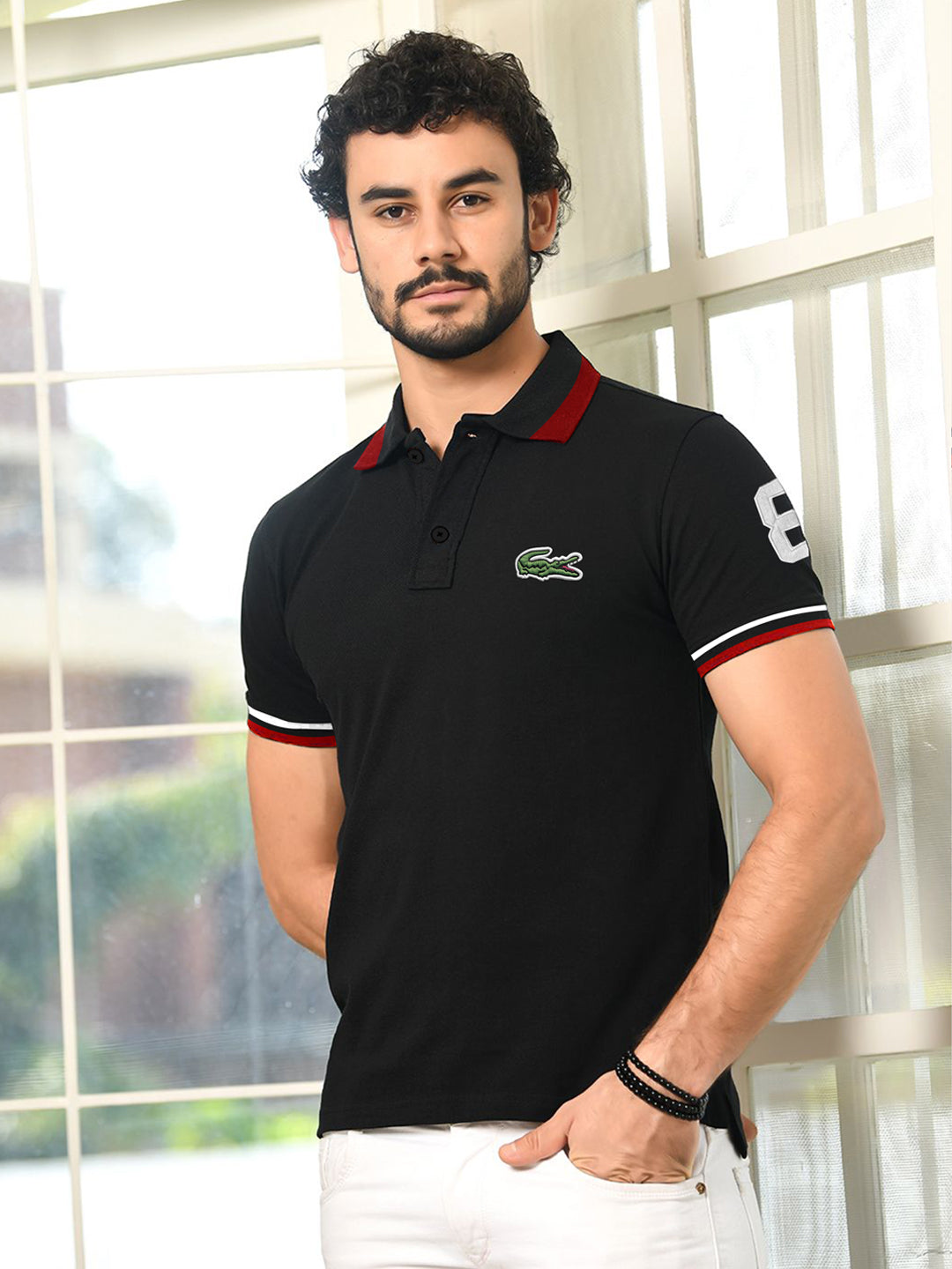 MEN TOP NOTCH PREMIUM LOGO PIQUE POLO