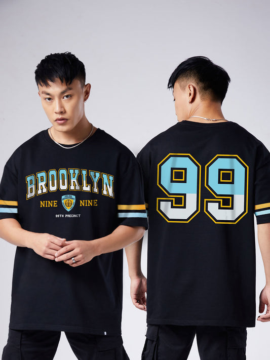 Men's 99 Oversized Black Graphic Tee Sale