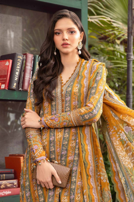 Maria. B  embroidered printed lawn (Unstitched lawn 3pc)