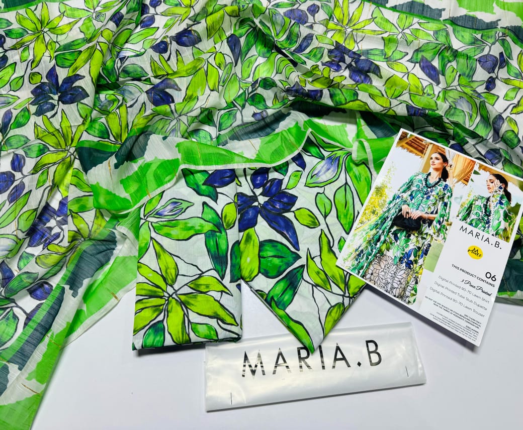 Maria B. floral exclusive lawn 3 Pcs