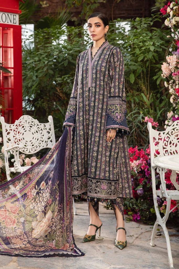 Maria. B  embroidered printed lawn (Unstitched lawn 3pc)